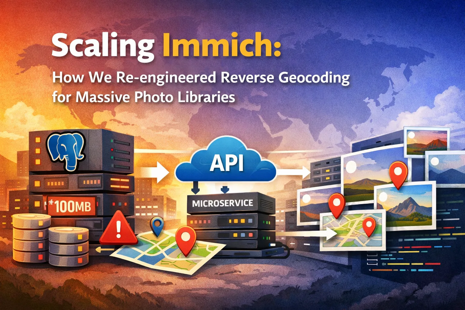 Immich skalieren: Wie wir Reverse Geocoding für massive Fotobibliotheken neu entwickelt haben