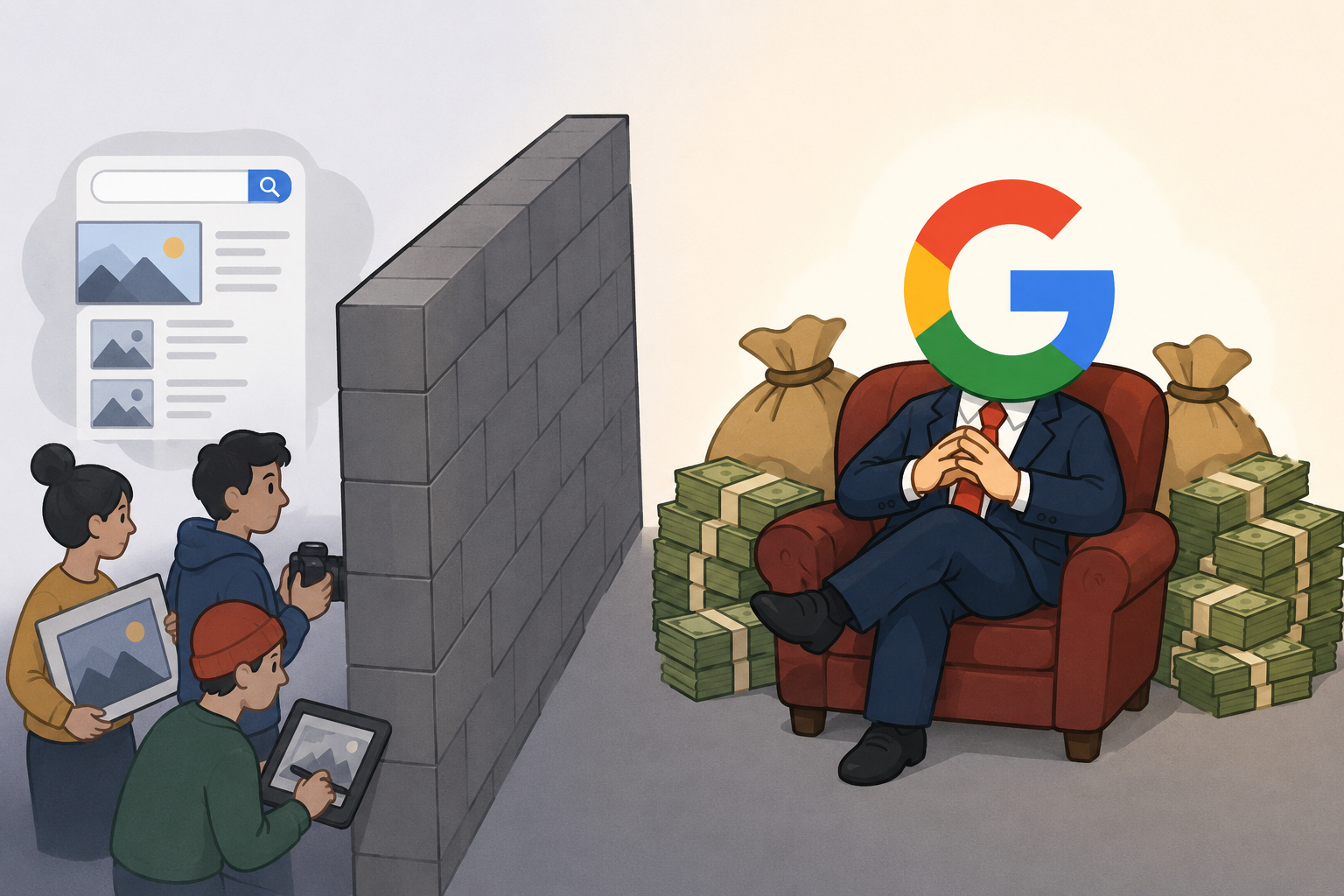 €890 miljoen boete voor Google, De onzichtbare muur van Google!