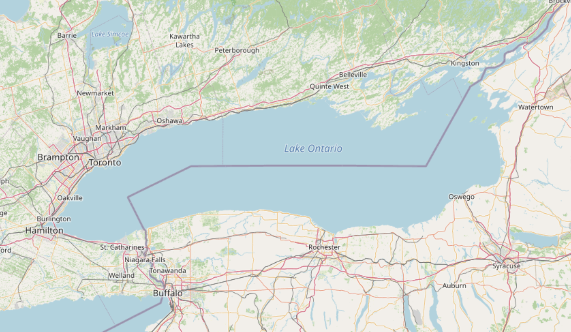 Google och Apple kallar nu Ontariosjön för "Lake America"