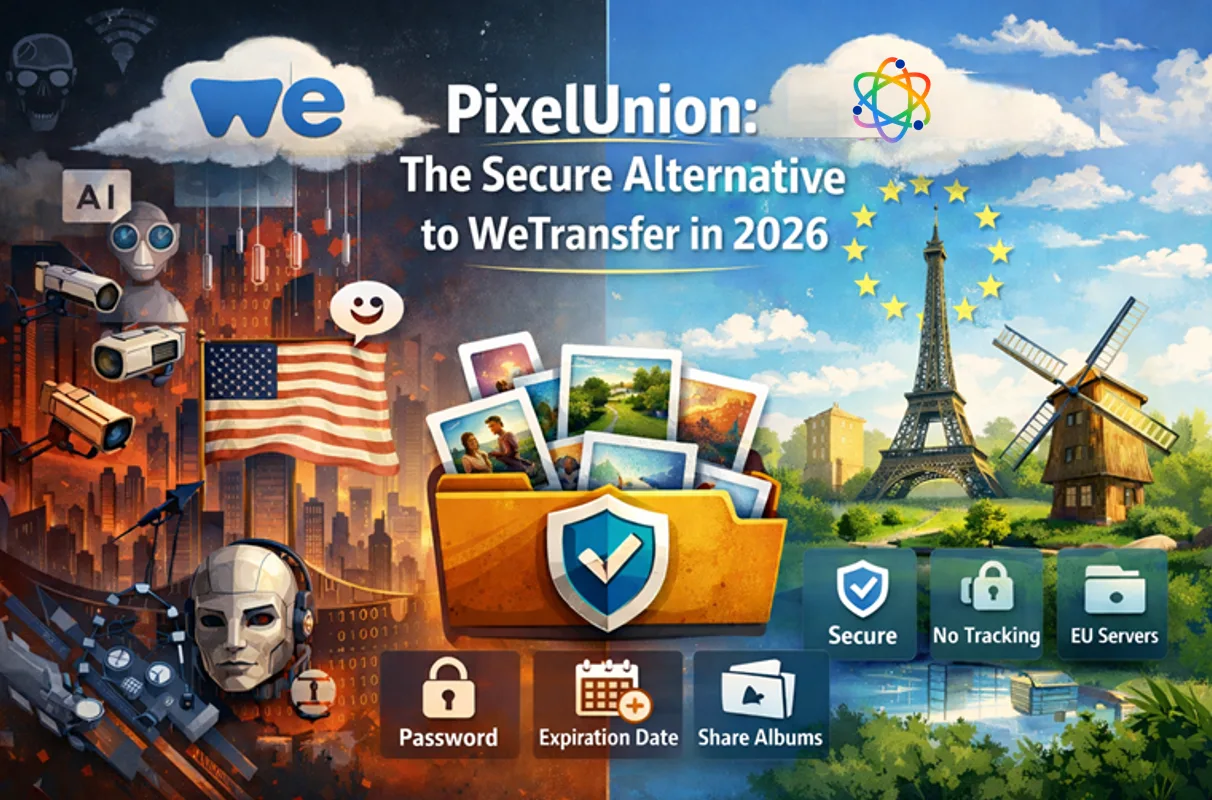 Warum PixelUnion die sichere und zuverlässige Alternative zu WeTransfer im Jahr 2026 ist