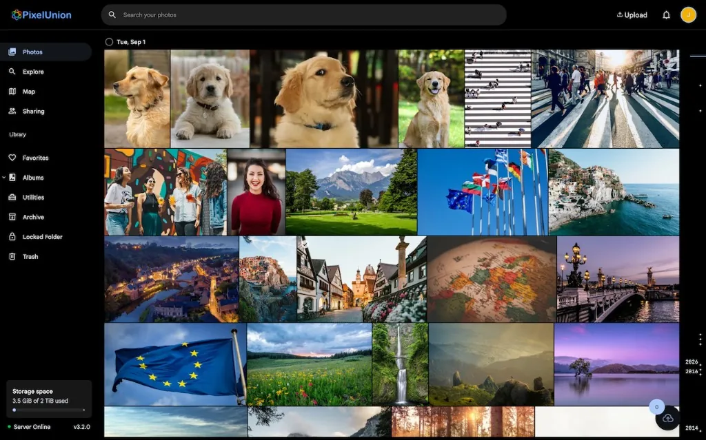 PixelUnion Library timeline view