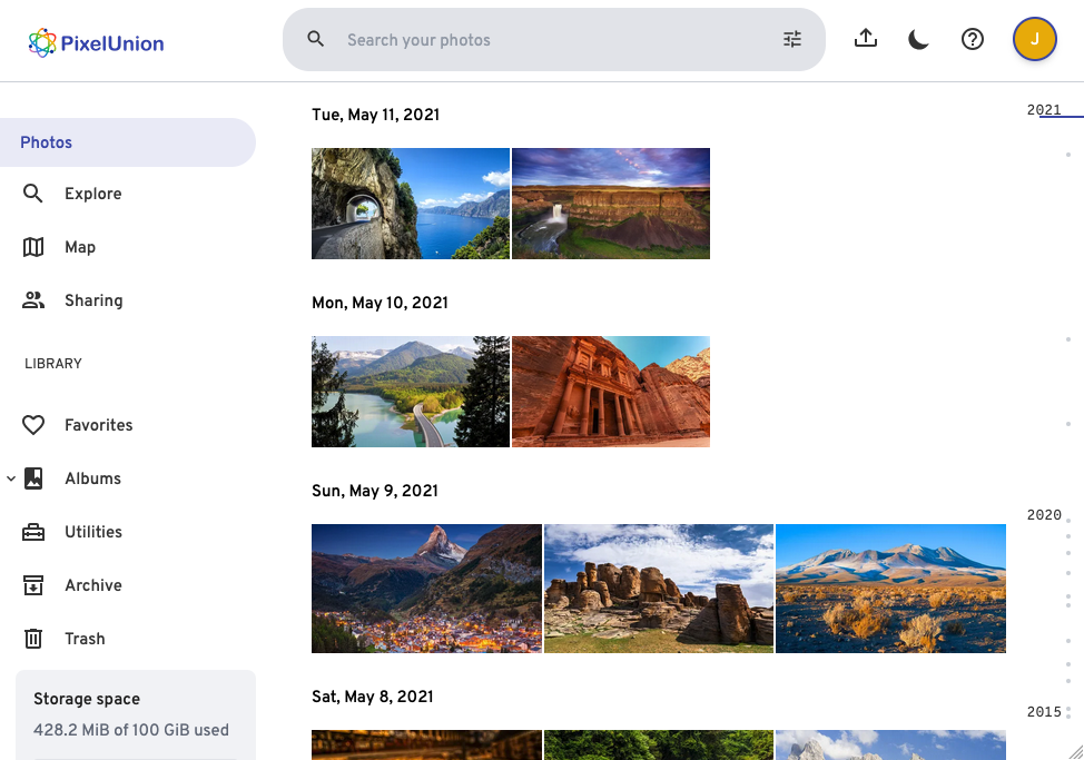 Screenshot libreria PixelUnion